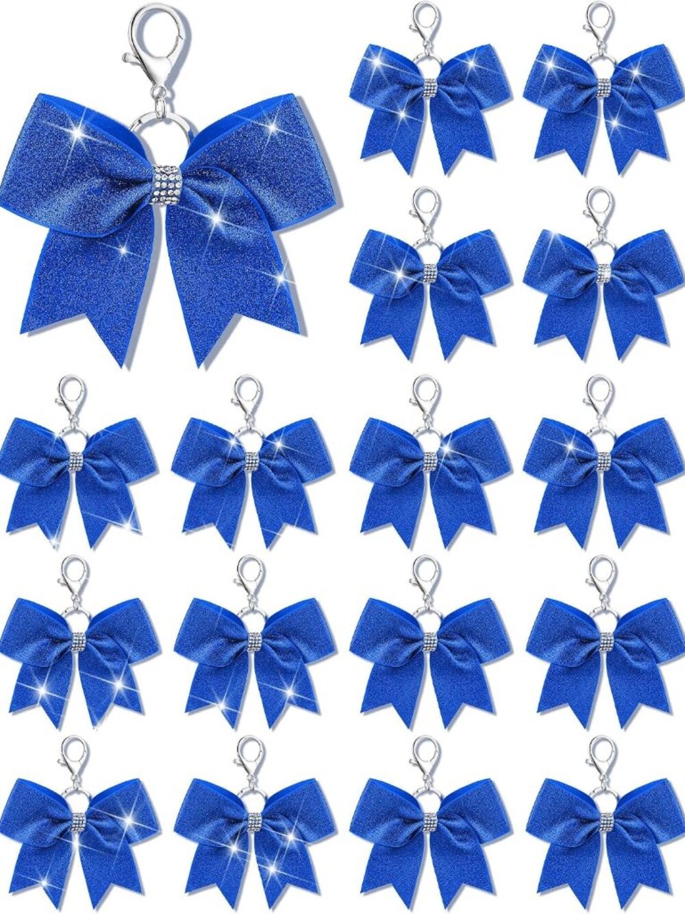 Cheer Bow Keychain Bulk Rhinestone